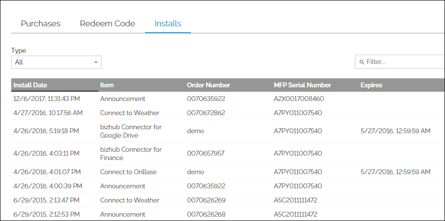 View Installed Licenses